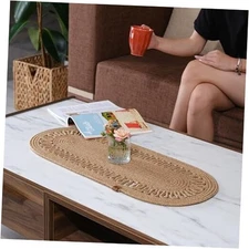 Oval Jute Table Runner | Woven Braided Dining Runner | Natural Standart