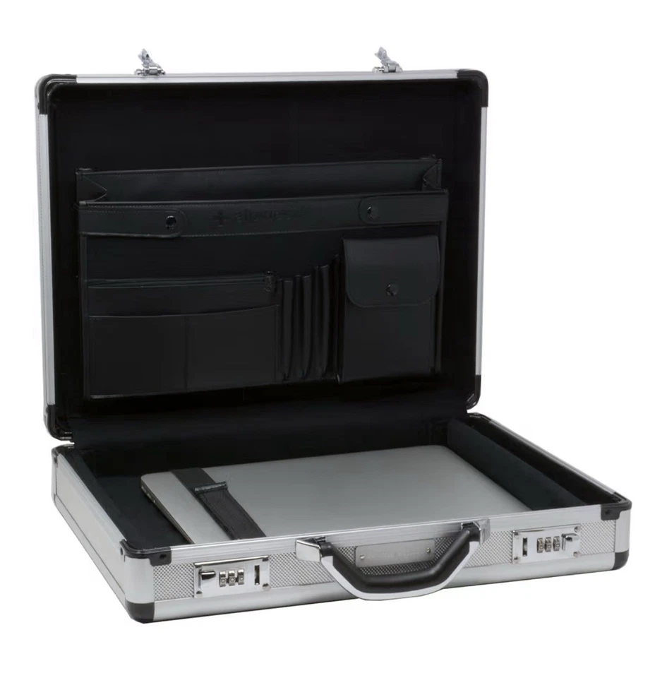 Executive 铝制公文包 加厚 便携式电脑 公文包 男式 硬壳 公文包 — 第 2/4 张图片