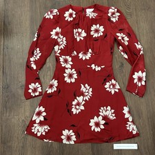 Reformation Laken Mini Dress Freddie Long Sleeve Floral Cocktail Size 0 NWT