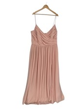 Hayley Paige Dress Women's Size 26 Pink Maxi Chiffon Sleeveless