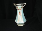 Nippon Vase Handpainted JapanArt nouveau  style Hexagonal shape with gold trim — photo 2