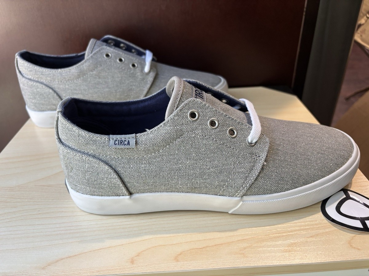 New NIB C1rca Drifter Gray Washed / White Skateboard Shoes 