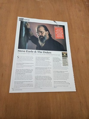 TPBBK91 MAGAZINARTIKEL & BILD 11X8'' STEVE EARLE & THE DUKES
