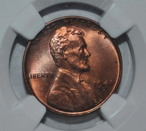 1941-D  1C LINCOLN WHEAT CENT  MS65 RB NGC