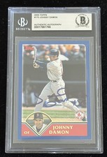 Johnny Damon Signed 2003 Topps #173 BAS Beckett Autographed Card Boston Red Sox