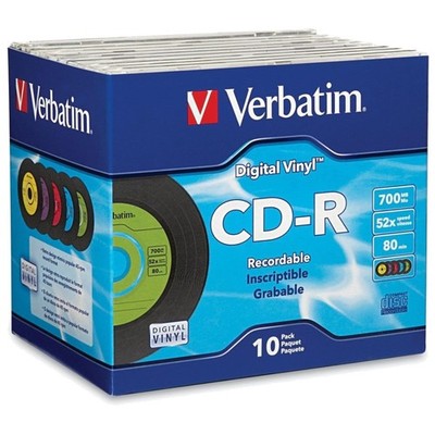 High-Grade 52X CD-R Discs - 10pk Assorted