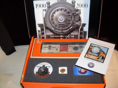 Lionel Boxcar 6-19991 en LRRC Gold Member Centennial Kit con pin de miembro y catálogo | Zustand: New