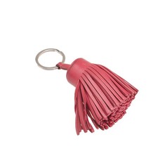 Herm s Milo Lambskin Carmen Key Ring Pre-Loved Chain Blush