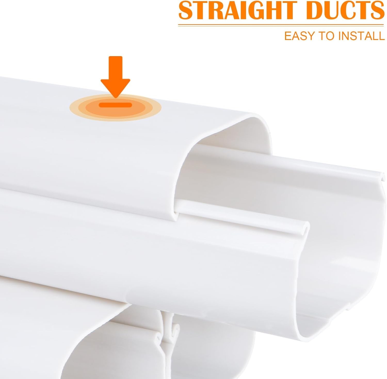 3" W 20Ft L Mini Split Line Set Cover Kit Air Conditioners Decorative PVC Slim L