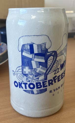 Vintage Wieze Oktoberfeesten Oktoberfest Belgium Pottery Beer Stein