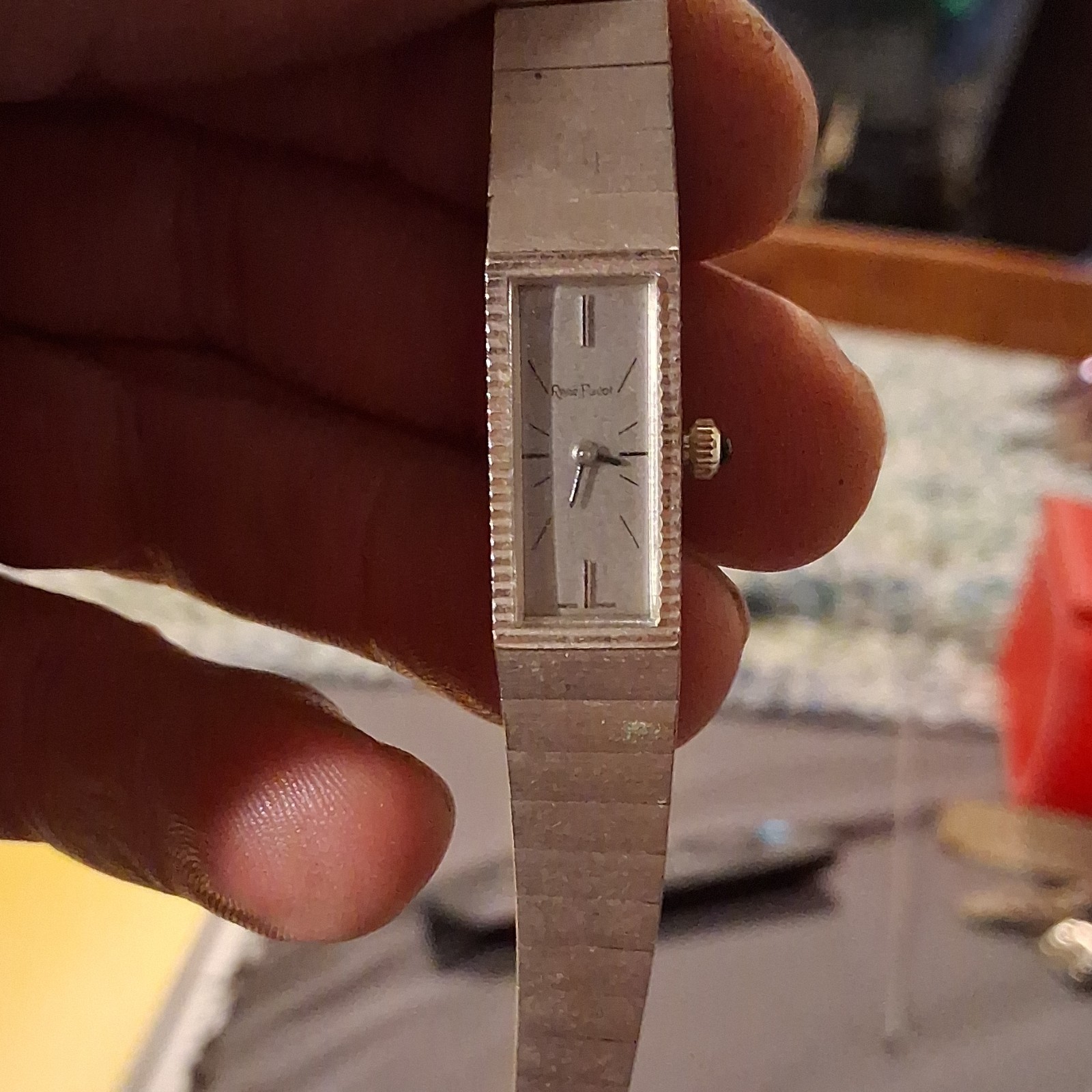 David Picard Women's Silver Rectangular Brushed B… - image 2