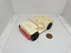 Vintage Fisher Price little people white 4-seater car for A-frame 990