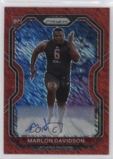2020 Panini Prizm Rookie Red Shimmer 34/35 Marlon Davidson #347 Auto 2v7