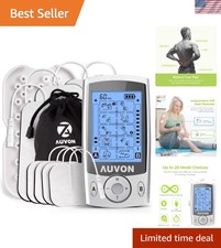Dual Channel TENS Unit Muscle Stimulator Machine with 20 Modes, 2" and 2"x4" ...
