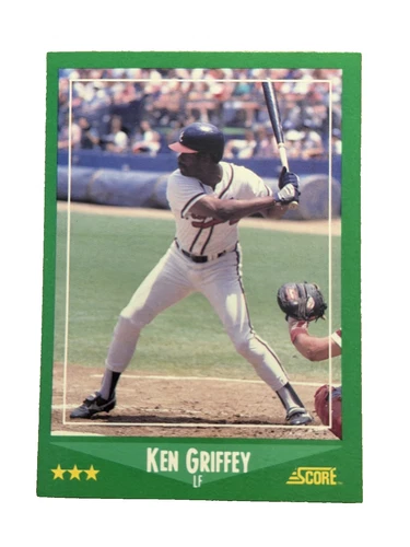 Excellent: Vintage 1988 SCORE Ken Griffey Atlanta Braves Trading Card