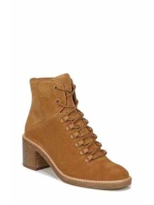 VINCE. Womens Brown Padded Falco Round Toe Block Heel Leather Hiking Boots 6.5 M