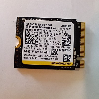 Western Digital 256GB SN740 NVMe M.2 SSD Gen4 x4 2230