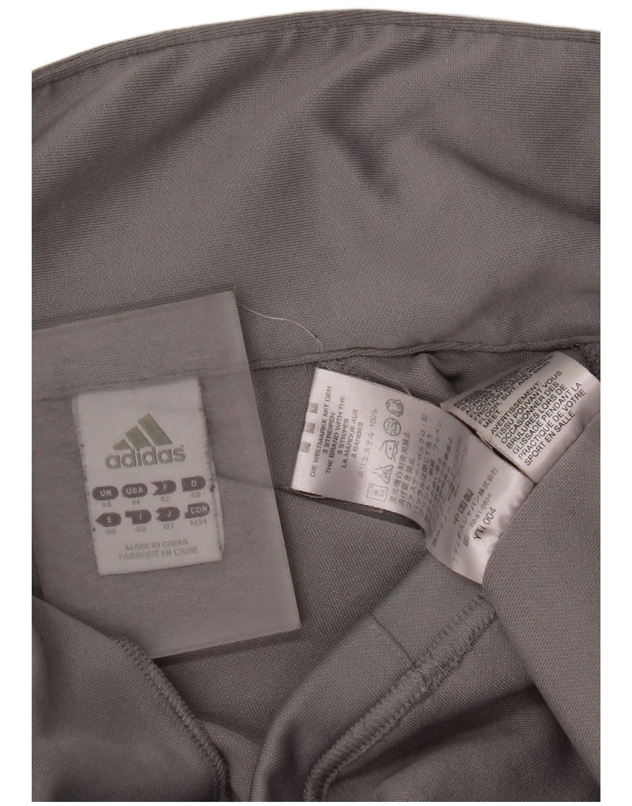 Adidas Womens Tracksuit Top Jacket UK 14 Medium Grey CH12 thumbnail 3