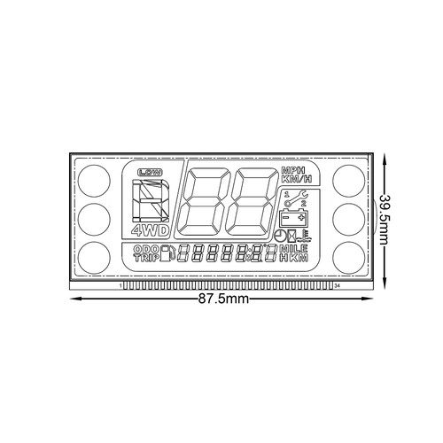 Pantalla para medidor combinado Honda TRX420FE1 FM1 FM2 y TRX500FA6 FA7 - Imagen 4 de 10