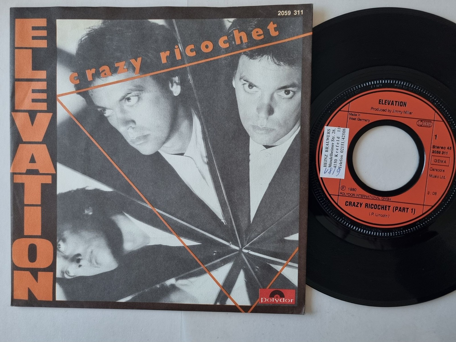 Elevation - Crazy Ricochet 7'' Vinyl Germany
