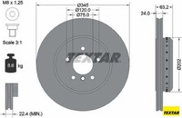 2X Bremsscheibe Textar 92182525 2 Bremsscheiben FüR BMW
