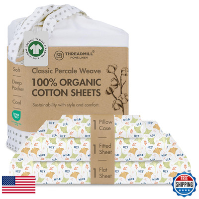 Threadmill Organic Cotton Twin Sheets 100 Cotton Sheets For Twin Size Bed