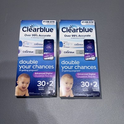2 Clearblue Advanced Digital Ovulation Test Kit, 32.  EXP. 04/27+ Imperfect Box