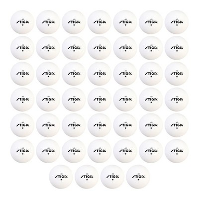 STIGA Ping Pong Balls   46pk White or Orange 1-Star Table Tennis Balls,...