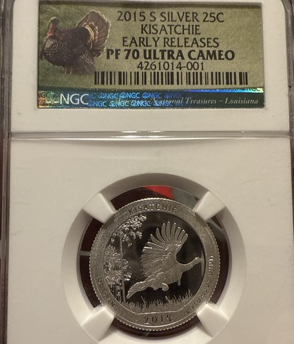 2015 S Silver 25c Kisatchie NGC PF 70 Ultra Cameo Louisiana Quarter Z91