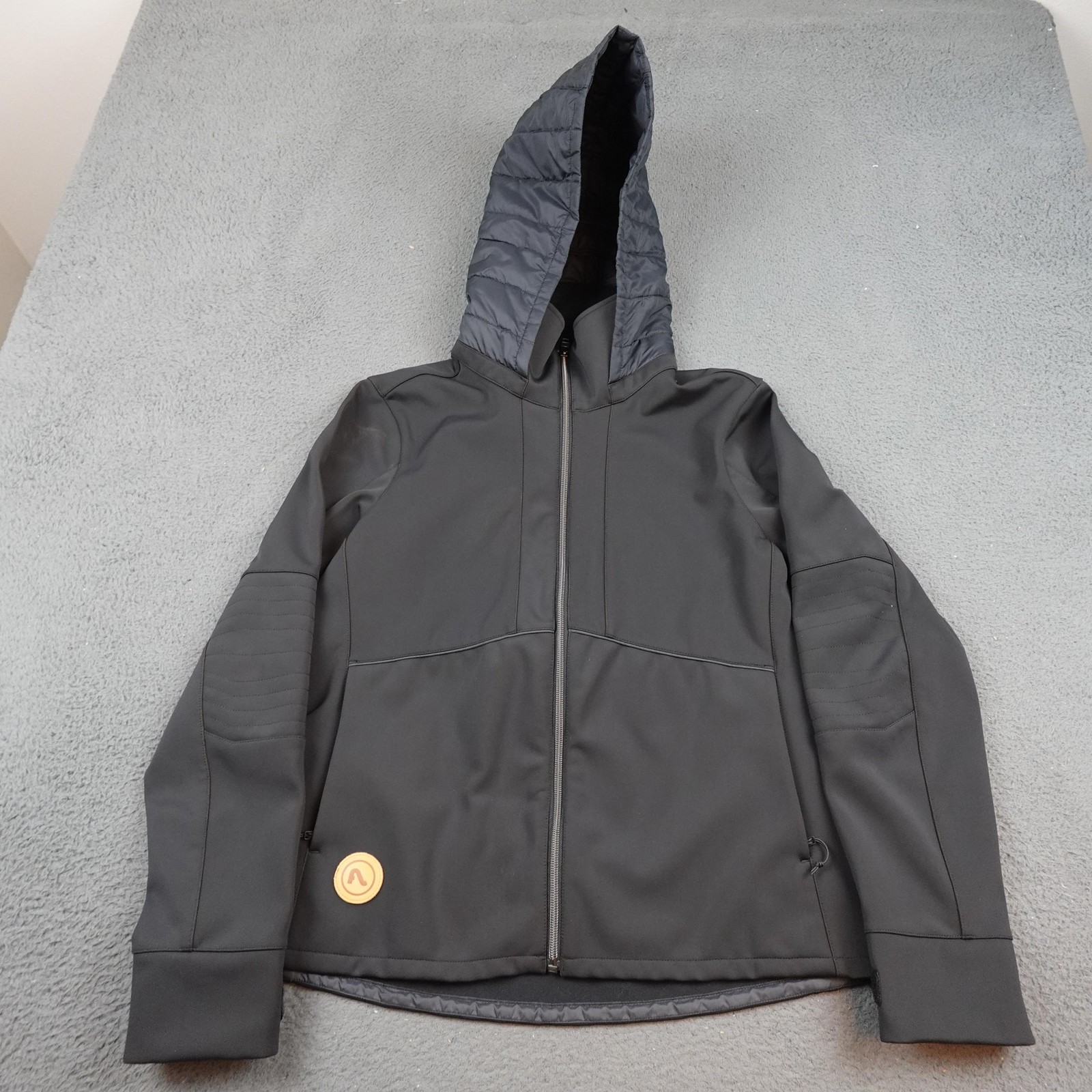 Flylow Jacket Womens Medium Black Softshell Hoode… - image 1