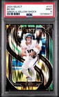 2024 Panini Select Bo Nix Rooke Card #117 Green & Yellow Shock PSA 9 RC Broncos