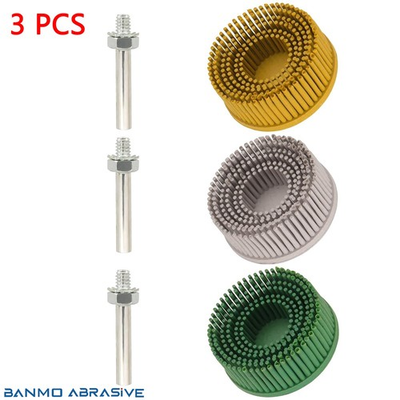 #ad #ad 3pcs Bristle Disc 2quot; 120# 80# 50# Grit R Type Abrasive Brush Coarse Bristle Disc $19.99