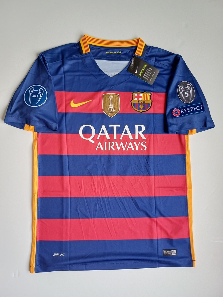 FC Barcelona 2015/2016 Messi #10 Home Soccer Jersey UCL