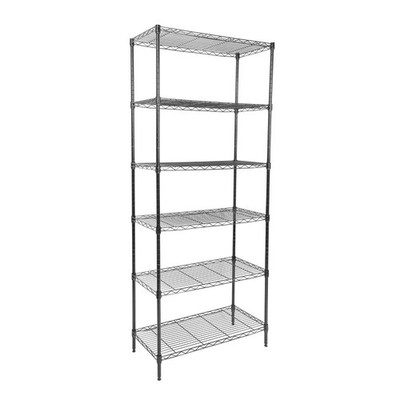 Heavy Duty 6 Tier Storage Shelves 30 L x 14 W 70 H Wheels Whitmor Adjustable