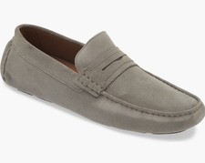 Men's LOAFERS Allen Edmonds Lewis Penny Driver -LIGHT GREY/ SUEDE