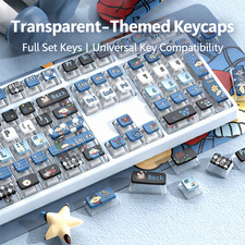 PBT Dye Sub Keycaps Transparent Theme Custom Keycap Set for Mechanical Keyboard