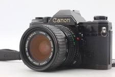  Near MINT Canon AE-1 35mm SLR Film Camera black body FD zoom lens From JAPAN