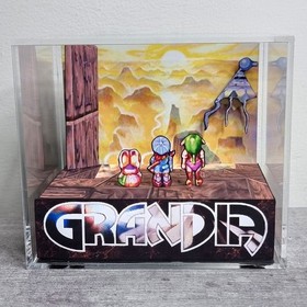 Grandia Diorama Collectible PS1 Shadowbox Sega Saturn Display JRPG Decor Merch