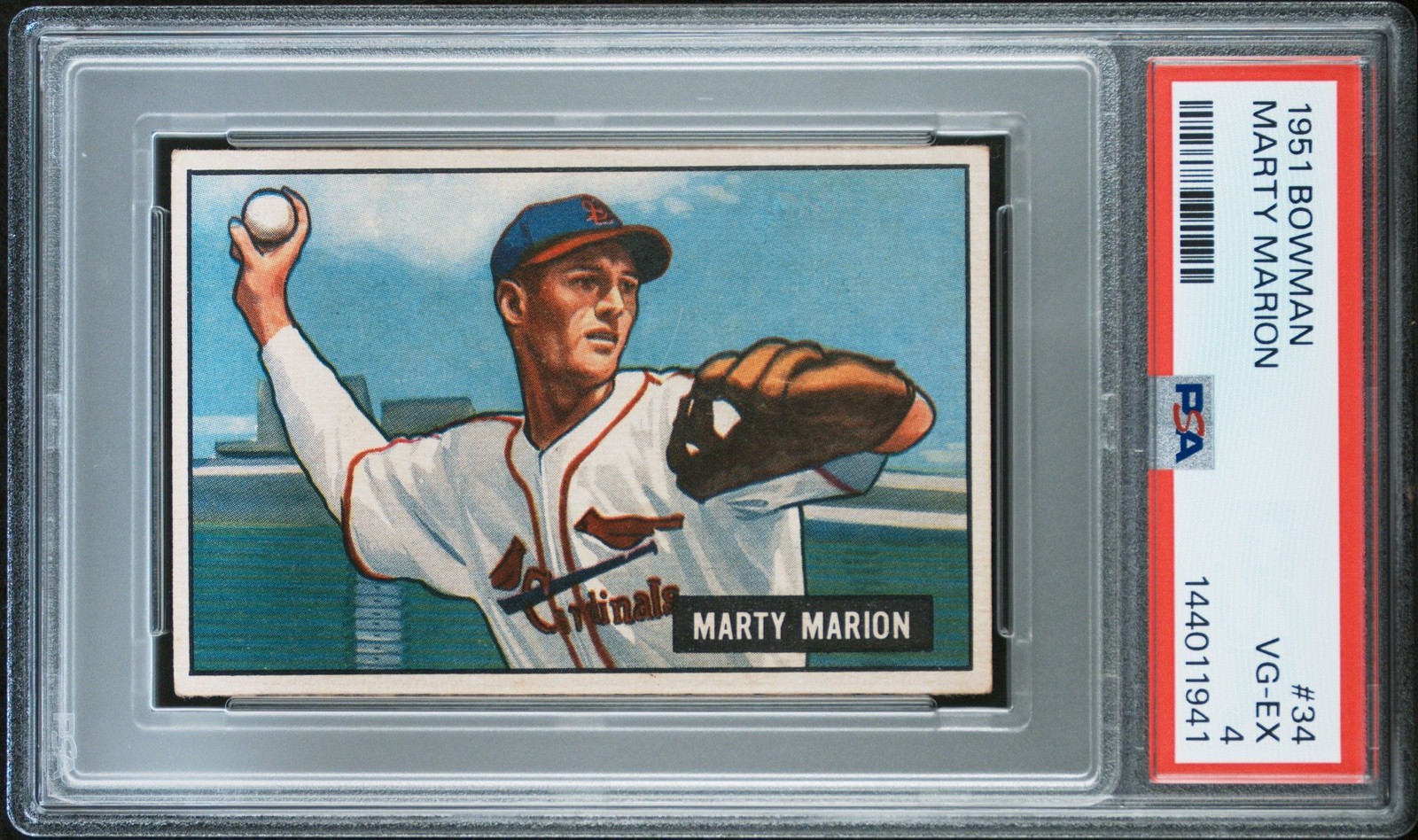 Marty Marion 1951 Bowman PSA 4 #34 St. Louis Cardinals