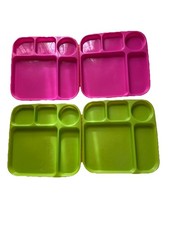 4 Piece Childrens Divided Plate Set