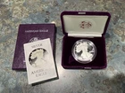 American Silver Eagle Proof Silver Dollar 1986  1 oz .999 with Box & COA.