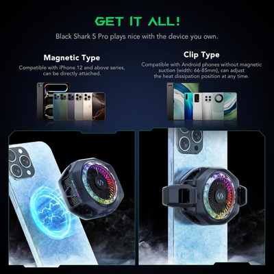 Black Shark Magnetic Phone Cooler 5 Pro - 18 Addressable RGB LEDs