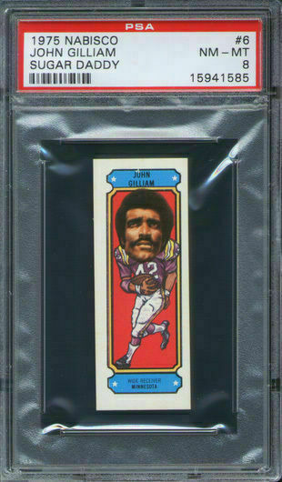 1975 Nabisco Sugar Daddy #6 John Gilliam PSA 8 Minnesota Vikings