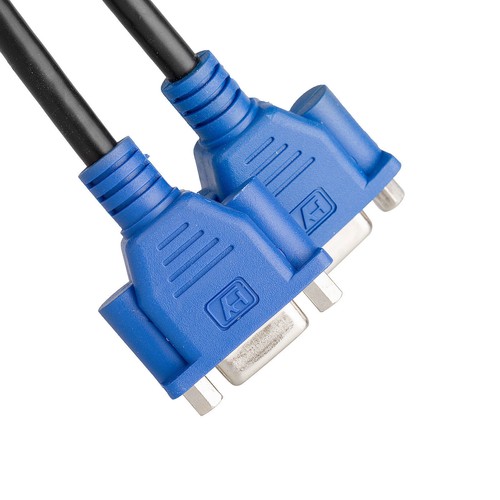 DVI-I 29pin to 2 VGA 15pin Splitter Cable PC Dual Video Output Monitor Adapter - Picture 7 of 8