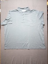King Size Short Sleeve Polo Shirt Blue Mens Size 5XL BIG