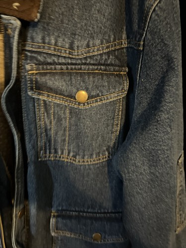 Vintage Wrangler Mens 2XL Thick Fleece Lined Denim Jacket RN 15101 - Picture 5 of 9