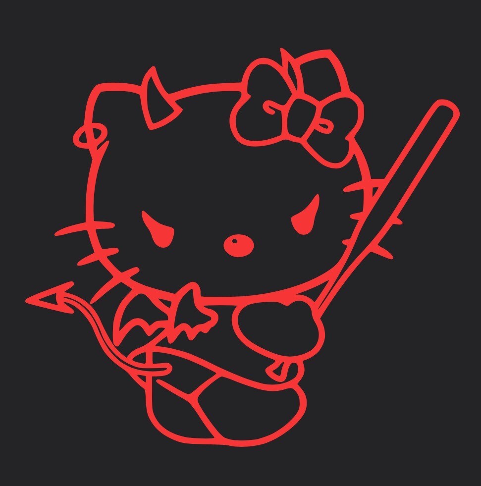 Die Cut Decal Vinyl Truck Car Sticker - Hello Kitty Laptop Window