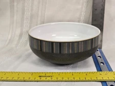 DENBY England JET STRIPEs CEREAL SOUP  BOWL 6"