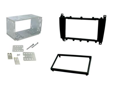 Double DIN Auto-Fascia Für Mercedes Auto Audio Stereo Radio Trim Mit Käfig