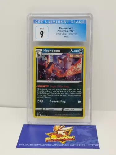 Pokemon 2021 CGC 9 Sword & Shield Battle Styles Houndoom Holo 096/163